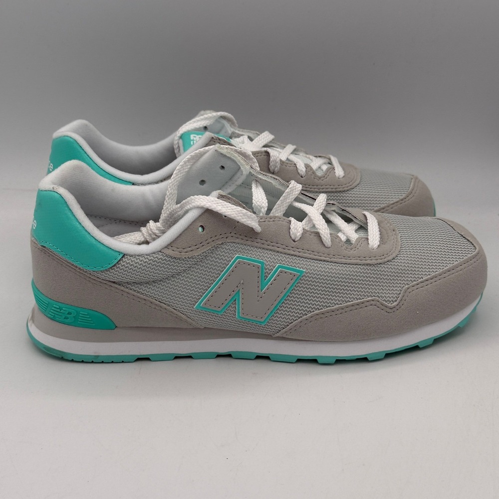 New Balance 515 Sneakers Kids 7 Grey Green Teal Low Top GC515KCJ